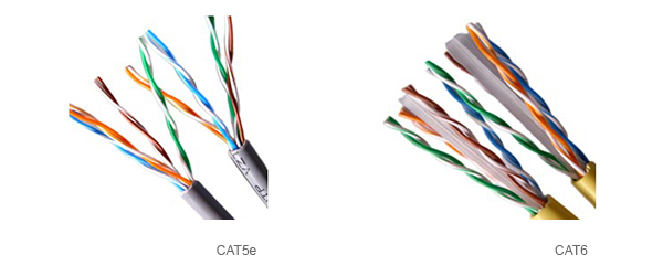 Diferencia visual entre los cables CAT5e vs. CAT6
